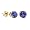1/2 CT Tanzanite Stud Earrings 14k Yellow Gold (I1-I2 Clarity)