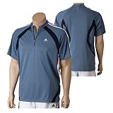 Adidas Men's Response Court Theme Polo-Blue Grey/Navy/White