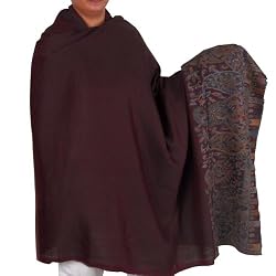 Paisley Shawl Wool Embroidered Accessory 80 x 40 inches