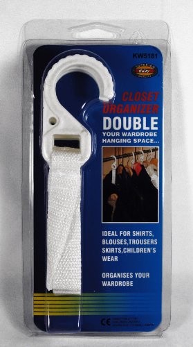Set of 4 Space Saving Closet Organizer Hanger Hooks