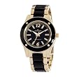 AK Anne Klein Women's 109180BKGB Gold-Tone and Black Plastic Dress Watch