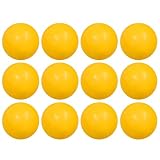 12 Yellow Smooth Foosballs