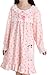 TRENDY XU Girl Strawberry Print Long Sleeve Nightgown Pajamas Set Dress