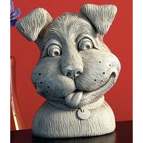 DOG Puppy Wall Plaque or STATUE Cast Cement