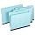 Globe-Weis Pressboard File Folder, 1 Inch Expansion, 1/3 Tabs, Letter Size, 25-Pack, Blue (615 1-3 BLU)