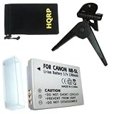 HQRP NB5L NB-5L Li-Ion Camera/Camcorder Battery for Canon PowerShot SD700 IS / Digital ELPH SD800 IS plus HQRP Mini Tripod and HQRP Carrying Bag