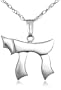 Sterling Silver CHAI Hebrew Letter Pendant, 18"