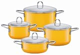 Silit 4-Piece Cookware Set with Lids, Crazy Yellow