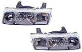 2002-2004 (2003 02 03 04) Saturn VUE Headlight Assembly - One Pair (Both Driver and Passenger Sides) - DOT Certified Headlamp