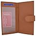 Genuine Leather Basic Checkbook Holder with Snap Closure (Tan)