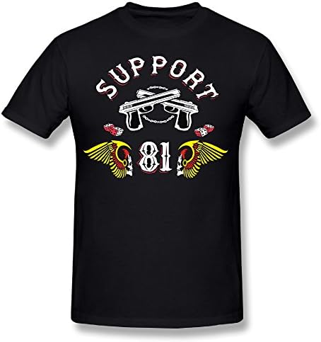 Short Sleeve HELLS ANGELS SPAIN Motorcycle Club SUPPORT 81 Boy Student T-shirt Black