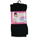 Girls Fashion Tights Medium 4/6 - Girls Fashion Hosiery Colored Tights (Black)