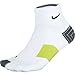 Nike Men's Elite Quarter Golf Socks, White/Black/Dark Grey/Lime Green