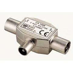 2 Ger�te Verteiler (RF), metall Geh�use, 2 x Koaxial-Kupplung>Koaxial-Stecker