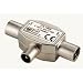 2 Ger�te Verteiler (RF), metall Geh�use, 2 x Koaxial-Kupplung>Koaxial-Stecker