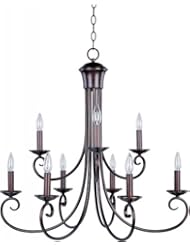 Home Improvement: Maxim 70006OI,  Loft 9-Light Chandelier, Oil Rubbed Bronze - Maxim Lighting