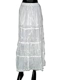 Bollywood Boho Designer Bellydance White Skirt India 35 Inches