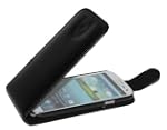Negra Funda de Cuero para Samsung GT-...
