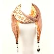 Heart Toggle End Summer Light Scarf Shawl Wrap Beige