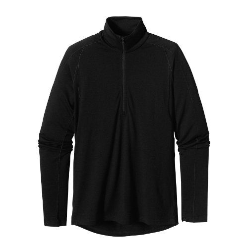 Patagonia Herren Langarmshirt MERINO3 Midweight Zip-Nec, black, M Preisvergleich