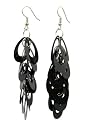 Earrings - E373 - Sequin Dangle - Pucci ~ Black