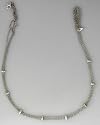 Diamond Necklace 0.50k Brilliant Diamonds on Triple 14k White Gold Chain Choker Damiani Style Design 16" Long Made in Italy