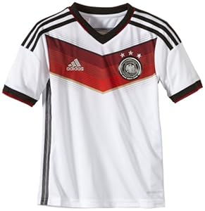 adidas Kinder Kurzärmliges Fußballtrikot Dfb Home Jersey, White/Black/Victory Red/Matte Silver, 176, G75073