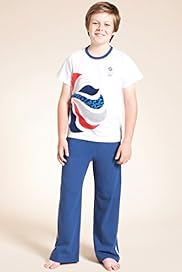 London 2012 Older Boys Pure Cotton Short Sleeve Pyjamas