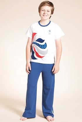 Older Boys' Pure Cotton Short Sleeve Pyjamas