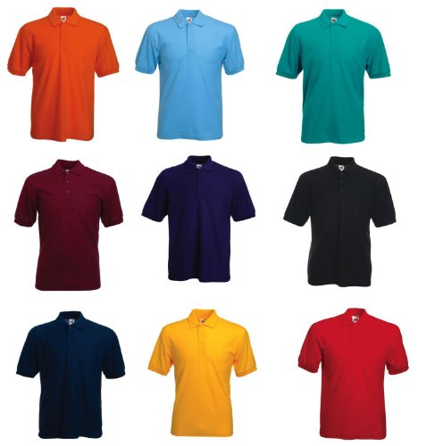 FRUIT OF THE LOOM PIQUE POLO SHIRT - 15 Colours