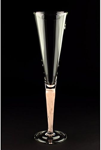 Marbled Stem Champagne Glass - Pink