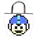 Bucket Bag (Leather) (Purse, Handbag) of Vintage Retro Megaman (Mega Man) Mask Sprite Graphic