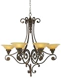 Bob Mackie Julieta Collection Amber Glass Chandelier
