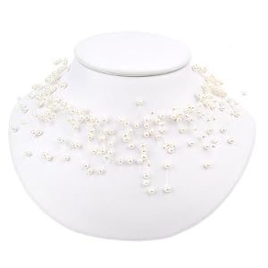 Willow Pearls White Freshwater Feather Pearl Necklace by