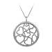 Sterling Silver Tarnish-Free Open Heart Design Medallion Pendant, 18