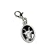 Graphics and More Goat Head - Black and White Antiqued Bracelet Pendant Zipper Pull Oval Charm with Lobster Clasp