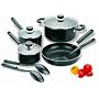 Cook N Home 10 Piece Aluminum Non Stick Cookware Set