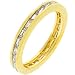 Golden Stacker Ring in Sizes 5-10 with 1.5 Total CZ Carat Weight in Gold Tone