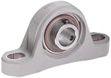 MRC CPB104ZM Pillow Block Bearing, 2 Bolt Holes, Non-Relubricatable, Non-Expansion, Composite, Setscrew Locking Collar, ZMaRC Coated Insert, Inch, 1-1/4" Bore Diameter