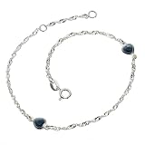 ZEEme Fußkette in 23-26cm Swarovskikristalle hellblau 925/000 Sterling Silver 248200029