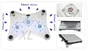 Modern Accessories - CRYSTAL USB 3 fans Cooler Pad for Laptop