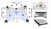 Crystal Usb 2 Fans Cooler Pad For Laptop