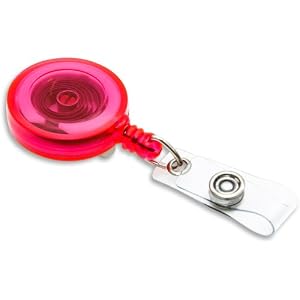 ID Card Reel-Translucent-Red Case Pack 600 ID Card Reel-Translucent-Red Case Pack 600,SICURIX,PRA25201115