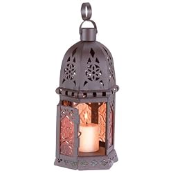 Amber Glass Moroccan Lantern