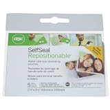 GBC SelfSeal NoMistakes Self Adhesive Laminating Pouch, Wallet-Size, 2 3/8 x 3 7/8 Inches, 5-Pack, Clear (3747222)