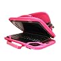 CaseCrown 8.9-Inch Netbook CaseCrown Double Memory Foam Netbook Case with Shoulder Strap (Spicy Pink Faux Alligator Skin)