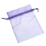 R&eacute;ticule &agrave; Cordon Organza 15x20cm - Lavande