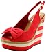 Spy Love Buy Kara Wedge Heel Hassian Rope Sling Back Bow Platform Pump Sandals