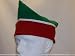 CHEFSKIN ITALIAN GYRO TACO HAT COOK CHEF BAKER GREEN WHITE AND RED ONE SIZE FITS MOST 100% POLY BEAU