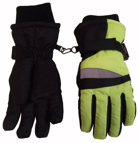 N'Ice Caps Boys Thinsulate and Waterproof Neon Reflector Ski Glove